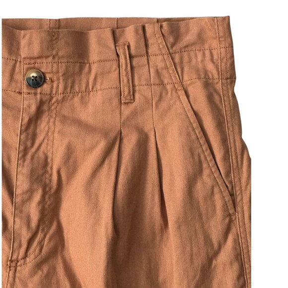 Madewell Herringbone Paperbag Pants in Warm Hickory (Rusty Brown) Womens Sz 31 - Picture 5 of 10